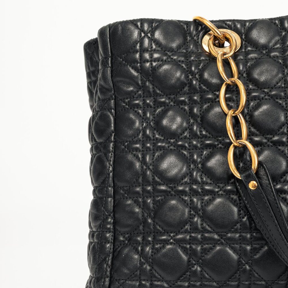 Christian Dior Lady Dior Black Cannage Lambskin Tote - Picture 8 of 11